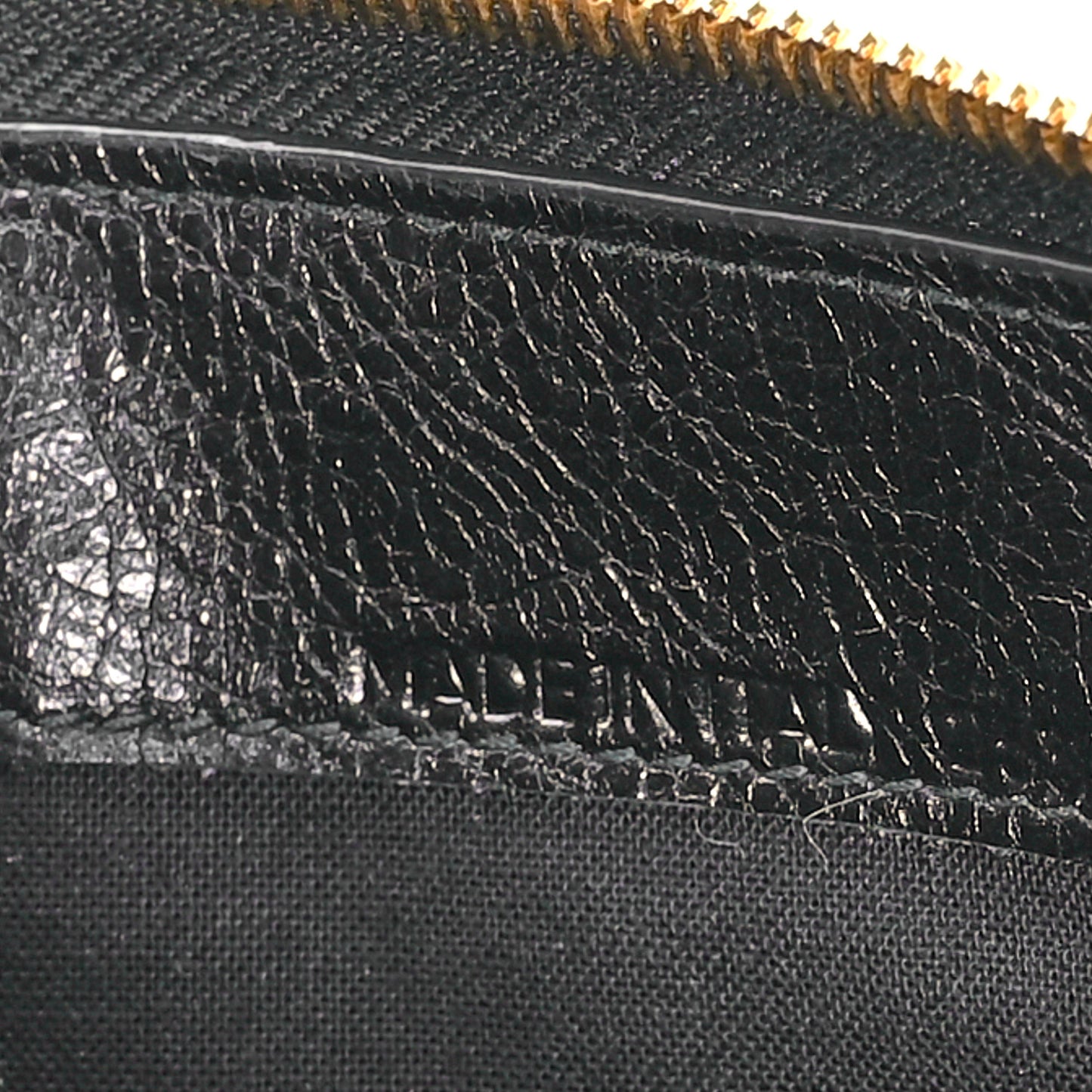 Agneau Classic Gold Hardware Continental Zip Around Wallet Black