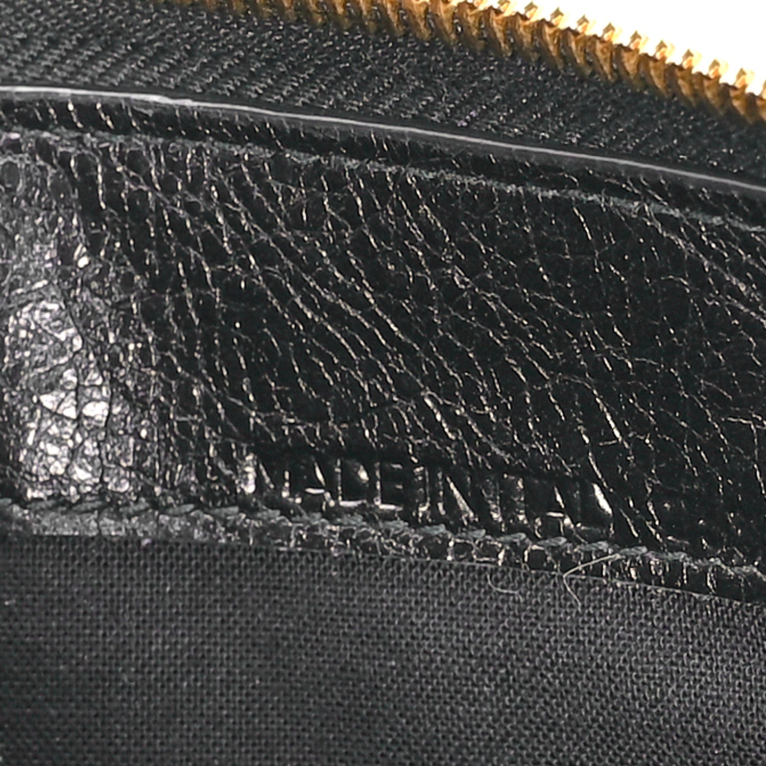 Balenciaga Agneau Classic Gold Hardware Continental Zip Around Wallet Black 7 of 8