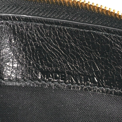 Balenciaga Agneau Classic Gold Hardware Continental Zip Around Wallet Black 7 of 8