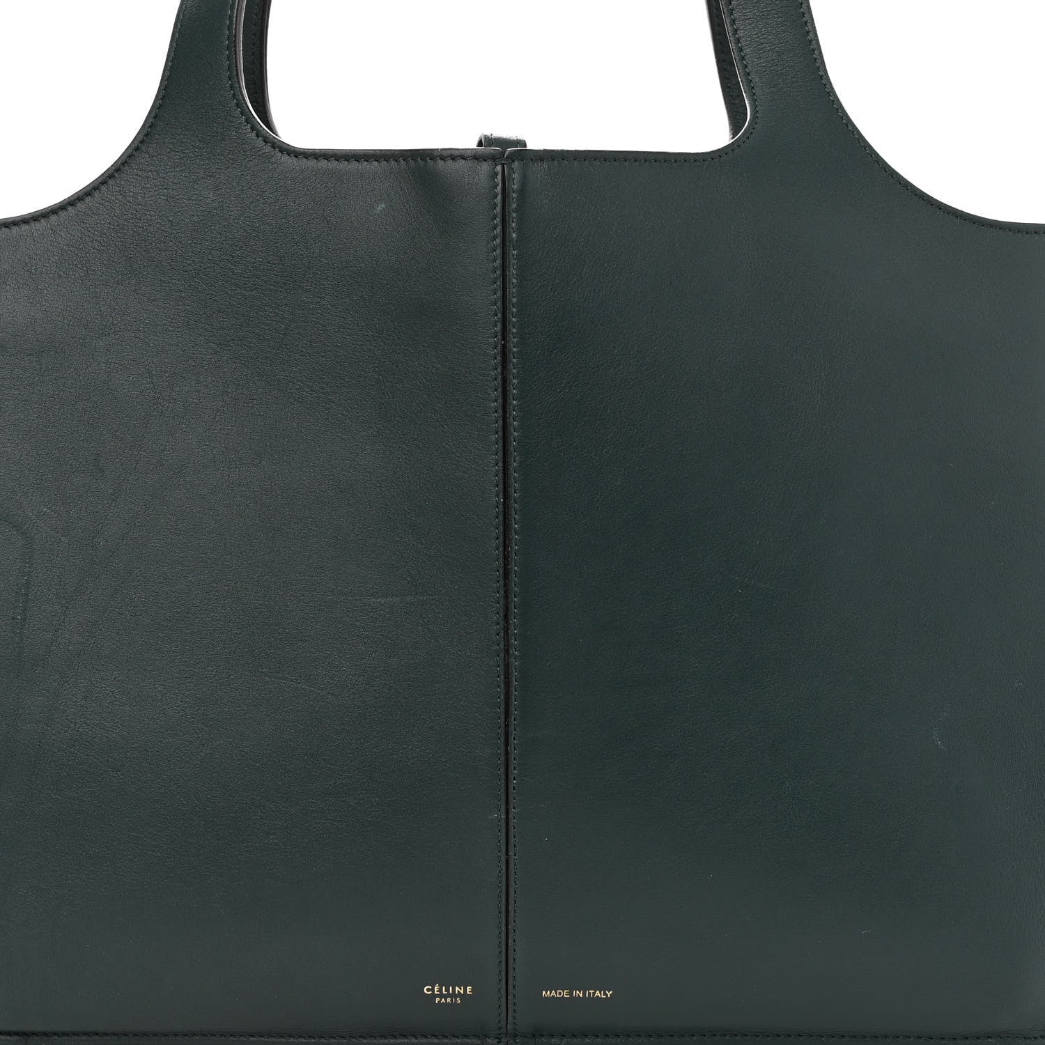 Celine Smooth Calfskin Medium Tri-Fold Bag Bottle Green 8 of 12