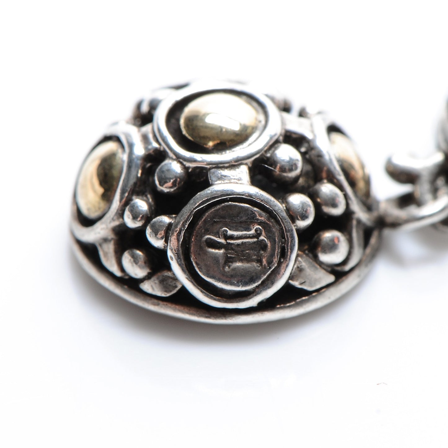 Sterling Silver 18K Gold Pearl Jaisalmer Station Necklace