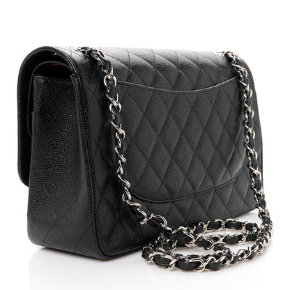 Chanel Caviar Quilted Jumbo Double Flap Black 3 of 11