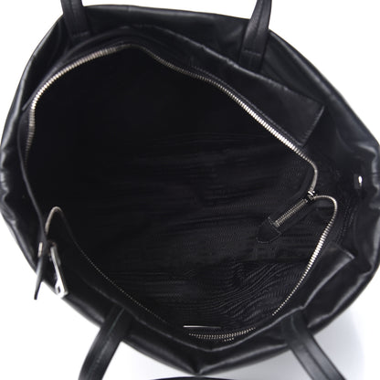 Prada Tessuto Nylon Nappa Tote Grey Black 5 of 13