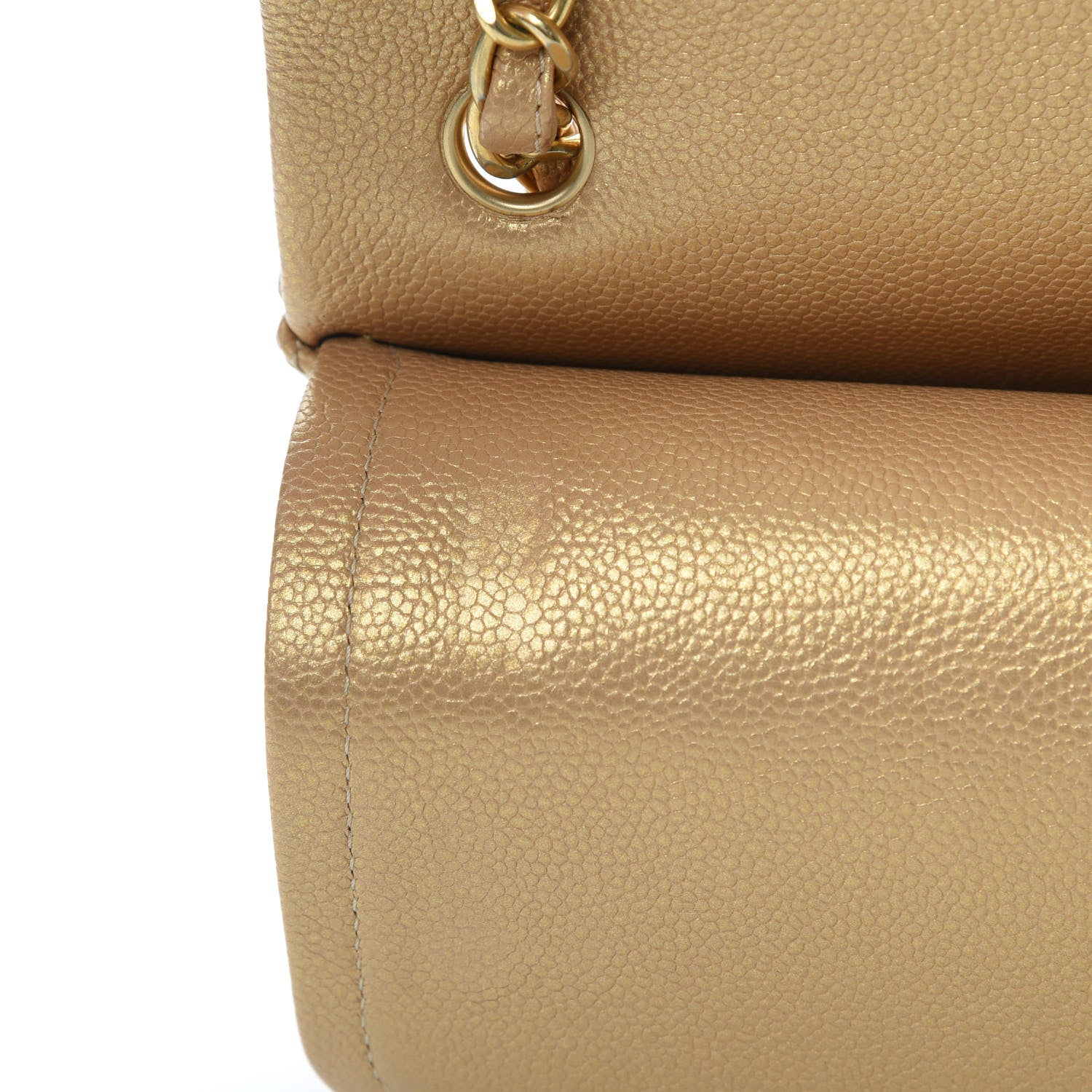 Chanel Pearly Caviar Quilted Jumbo Double Flap Gold 15 of 18
