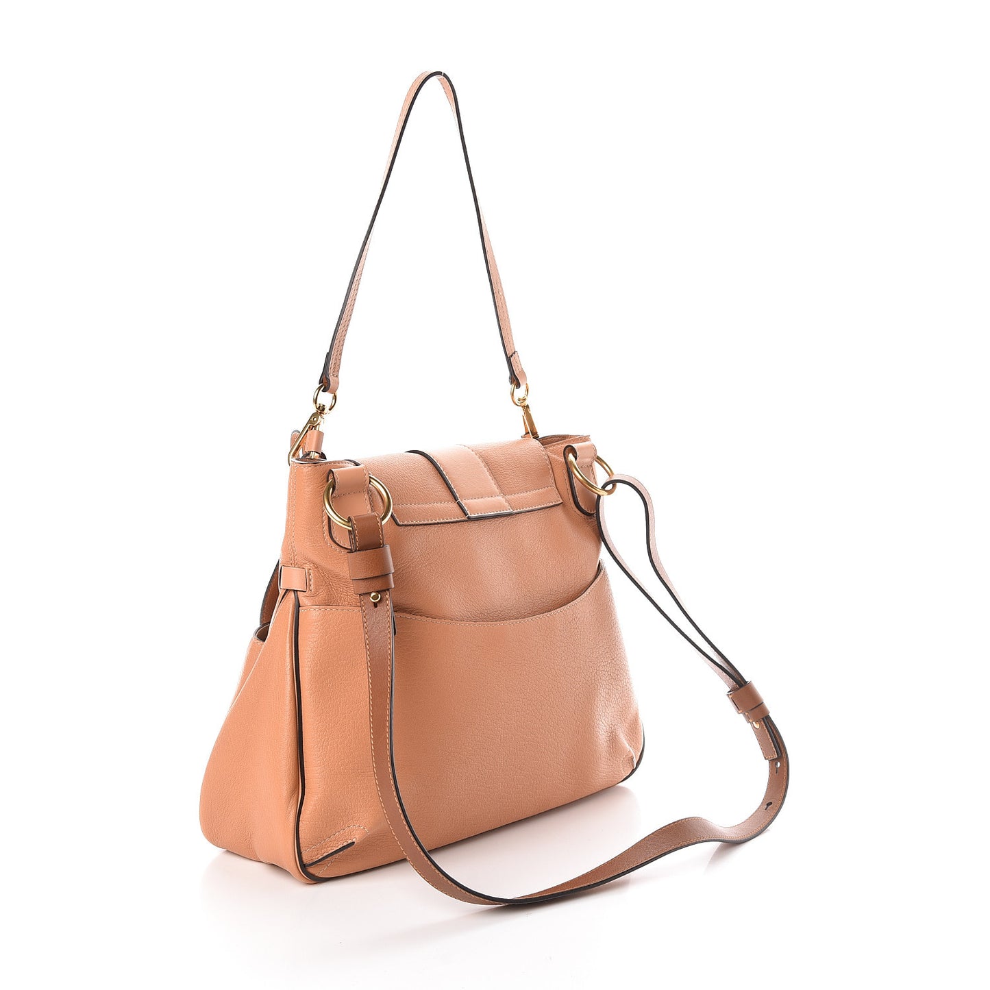 Grained Lambskin Medium Lexa Shoulder Bag Gingerbread