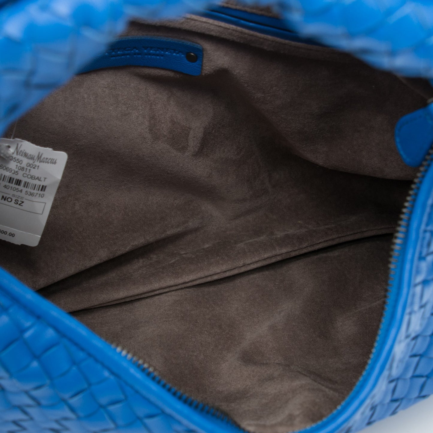 Nappa Intrecciato Large Veneta Hobo Cobalt