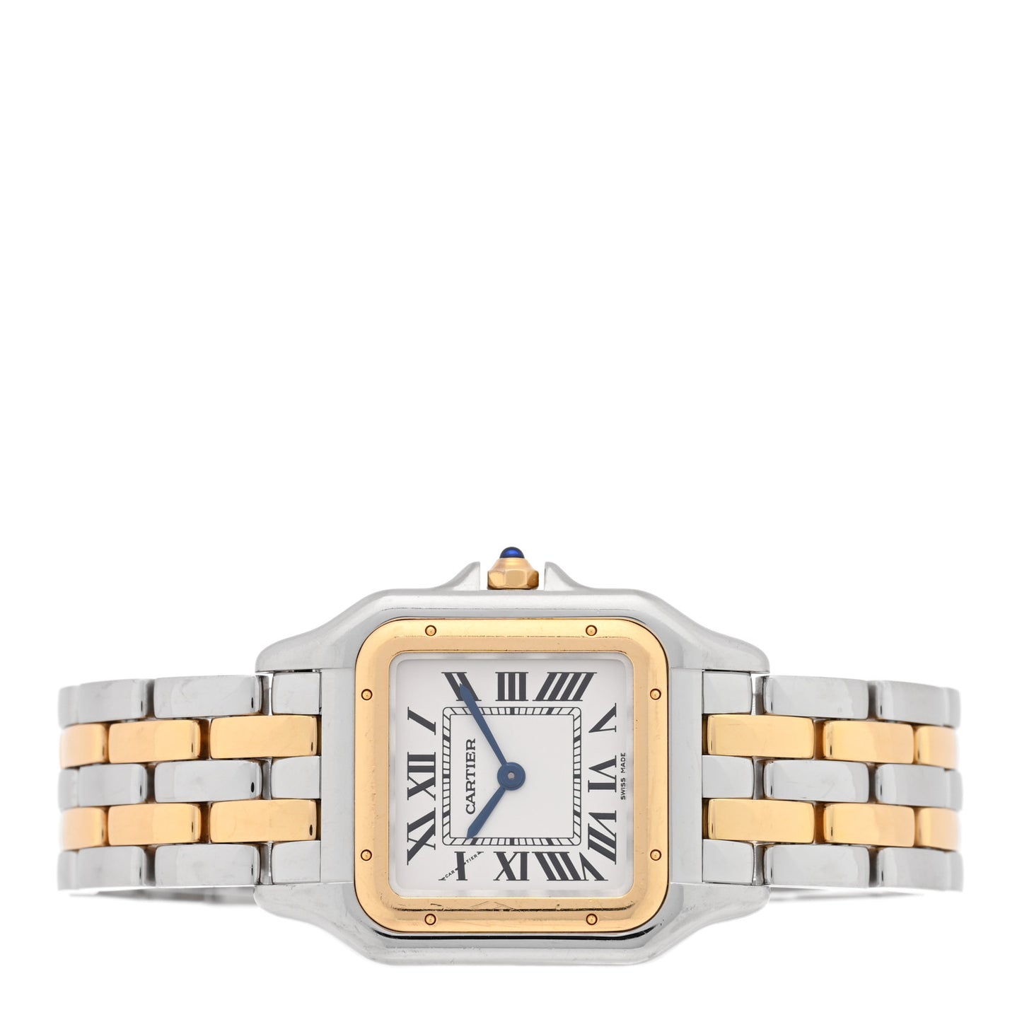 Stainless Steel 18K Yellow Gold 27mm Panthere Quartz Watch