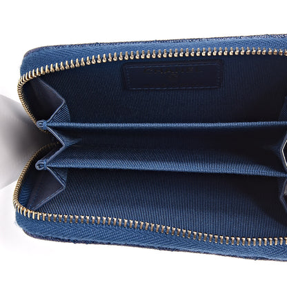 Chanel Iridescent Caviar Quilted Zip Coin Purse Blue 7 of 10