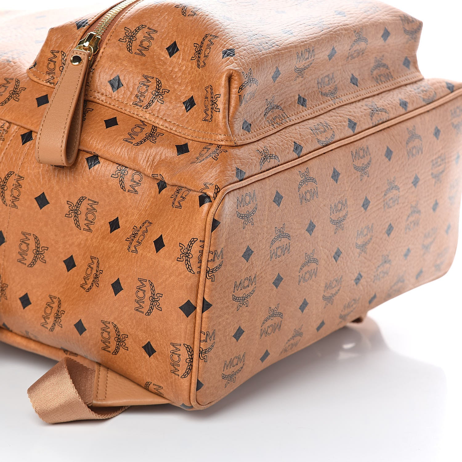 MCM Visetos Large Stark Backpack Cognac 8 of 9