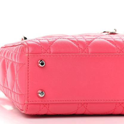 Christian Dior Lambskin Cannage Mini Lady Dior Pink 7 of 13
