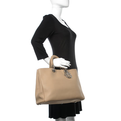 Christian Dior Smooth Calfskin Large Diorissimo Tote Beige Fuchsia 2 of 17