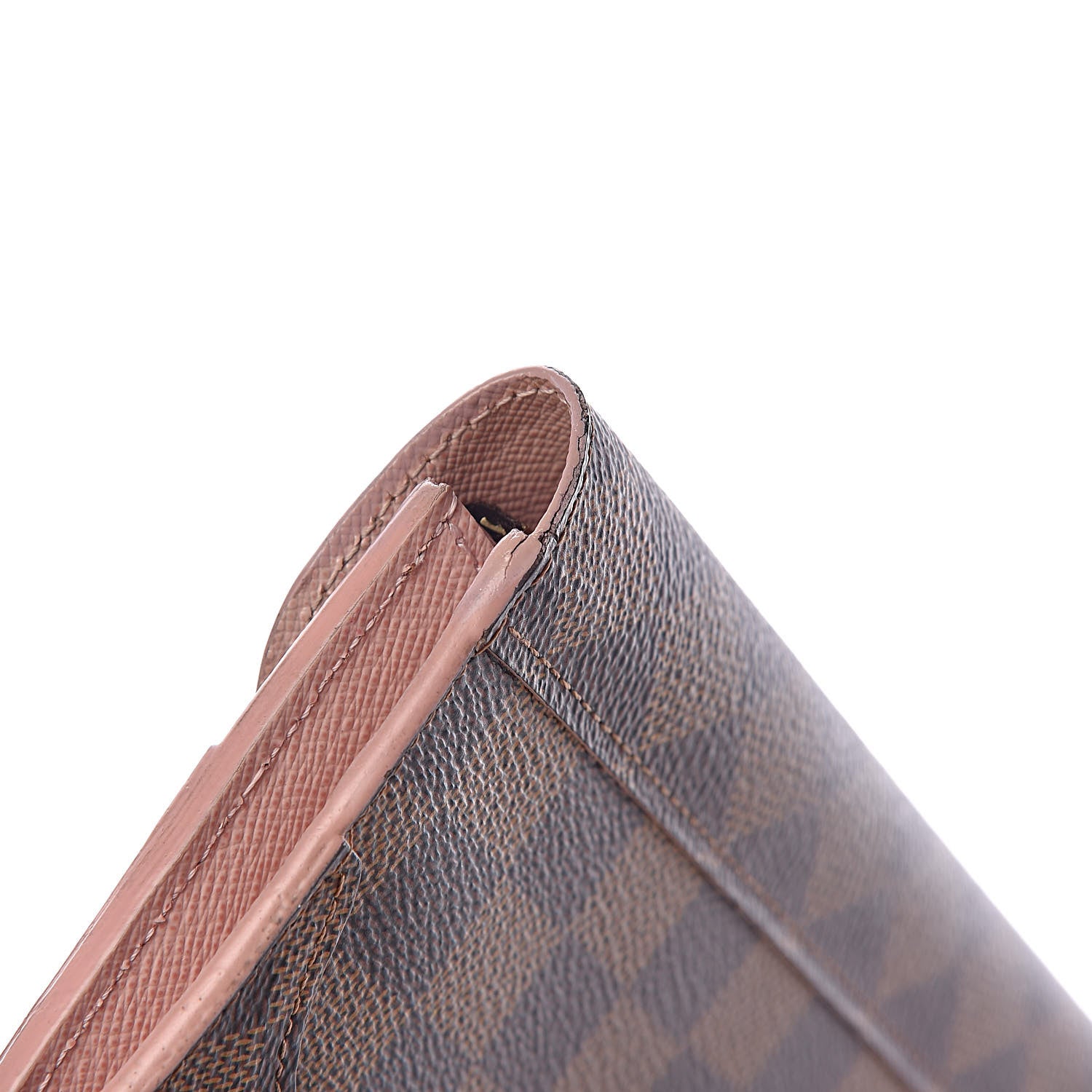 Louis Vuitton Damier Ebene Caissa Wallet Rose Ballerine 8 of 16