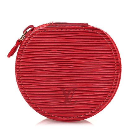 Louis Vuitton Epi Ecrin Bijoux 8cm Jewelry Box Case Castillan Red 1 of 7