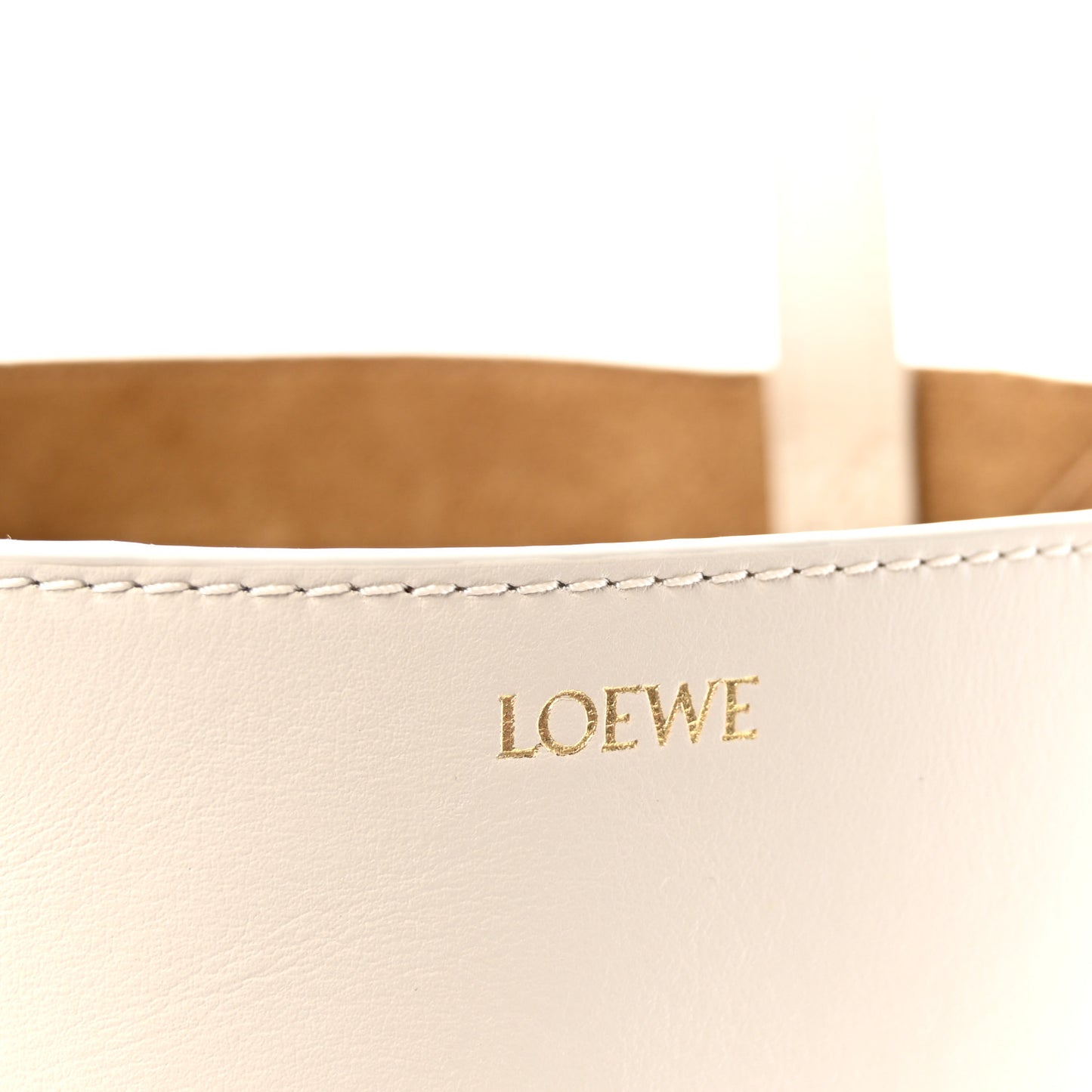Shiny Calfskin Mini Puzzle Fold Tote Soft White Paper Craft