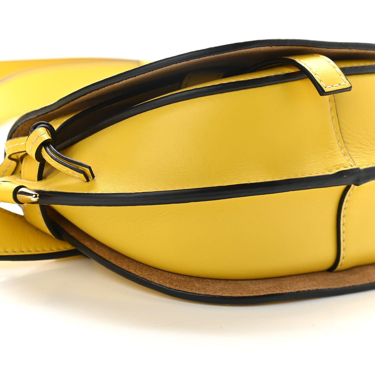 Calfskin Mini Gate Belt Bag Yellow