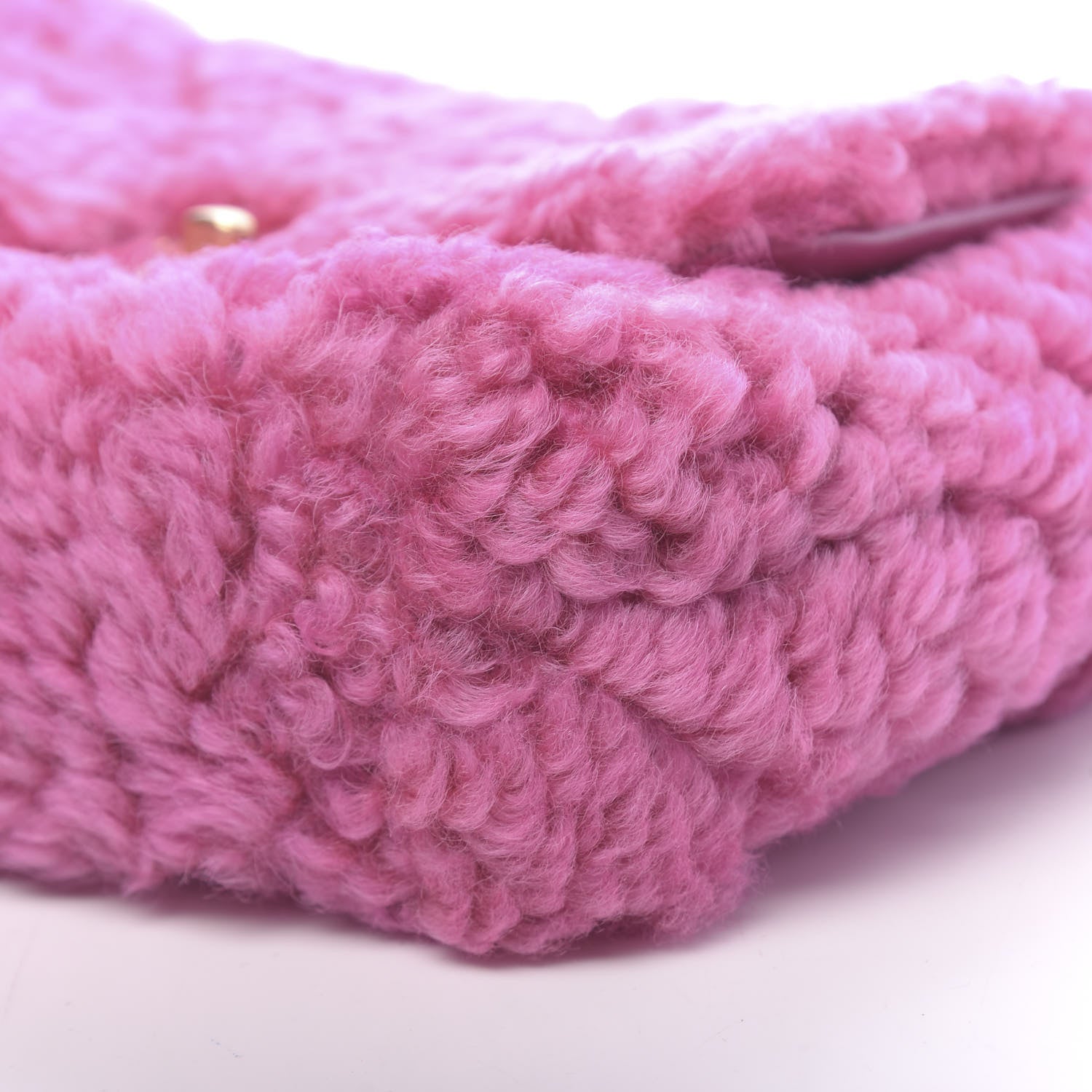 Chanel Shearling Sheepskin Medium 19 Flap Pink 9 of 11