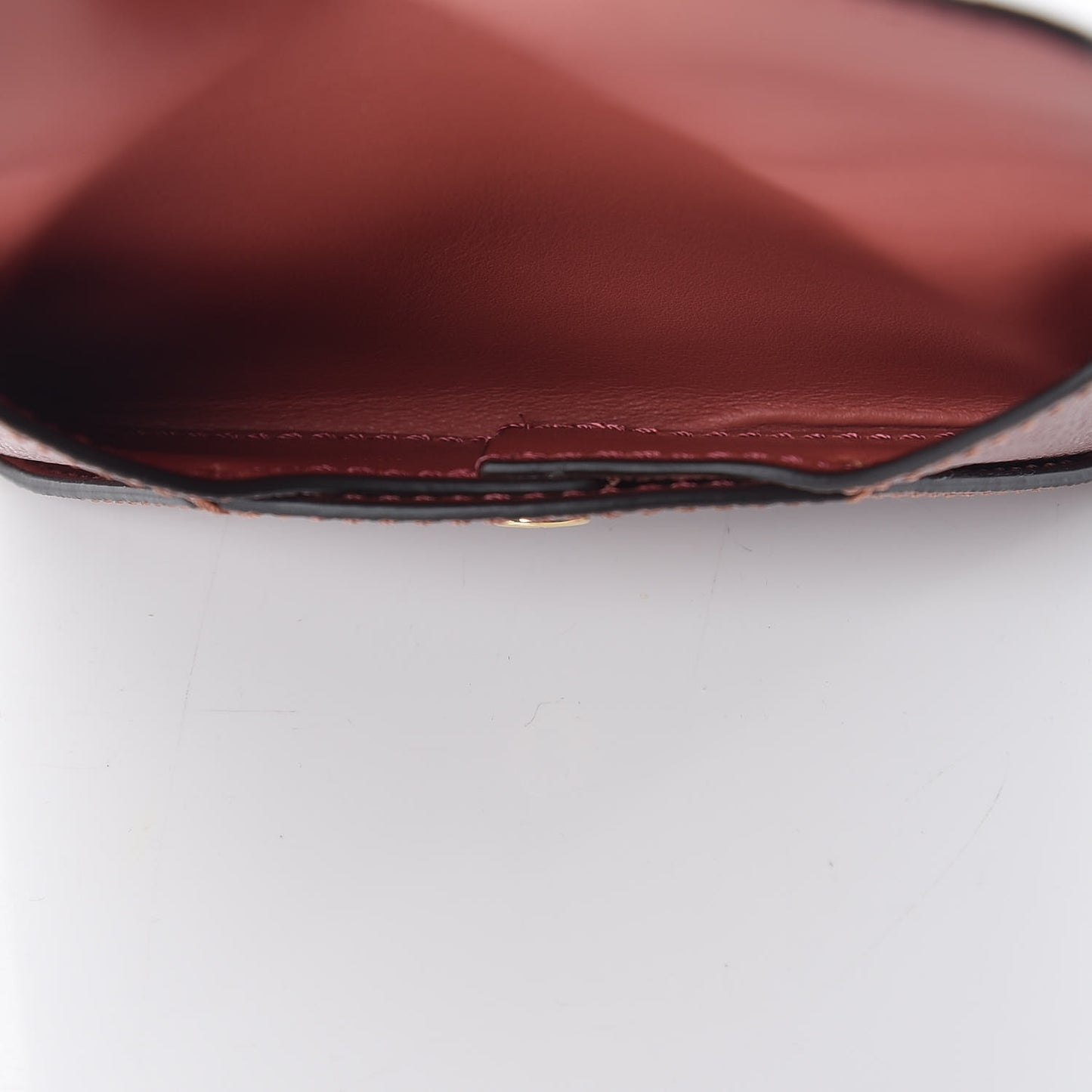 Soft Grain Calfskin Haymarket Check Mayfield Card Case Dusty Pink