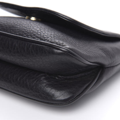Gucci Pebbled Calfskin Small 1973 Chain Shoulder Bag Black 9 of 12