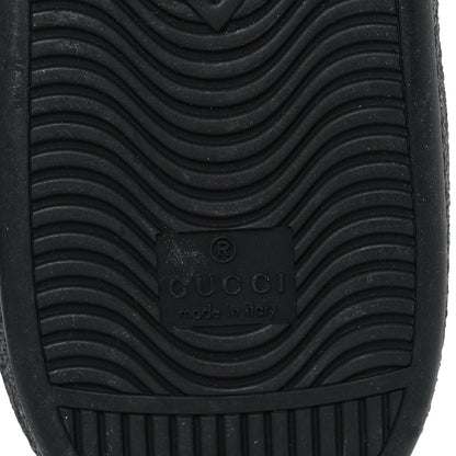 Gucci Calfskin Ayers Web Flames Embroidered Mens Ace Sneakers 11.5 Black 7 of 10