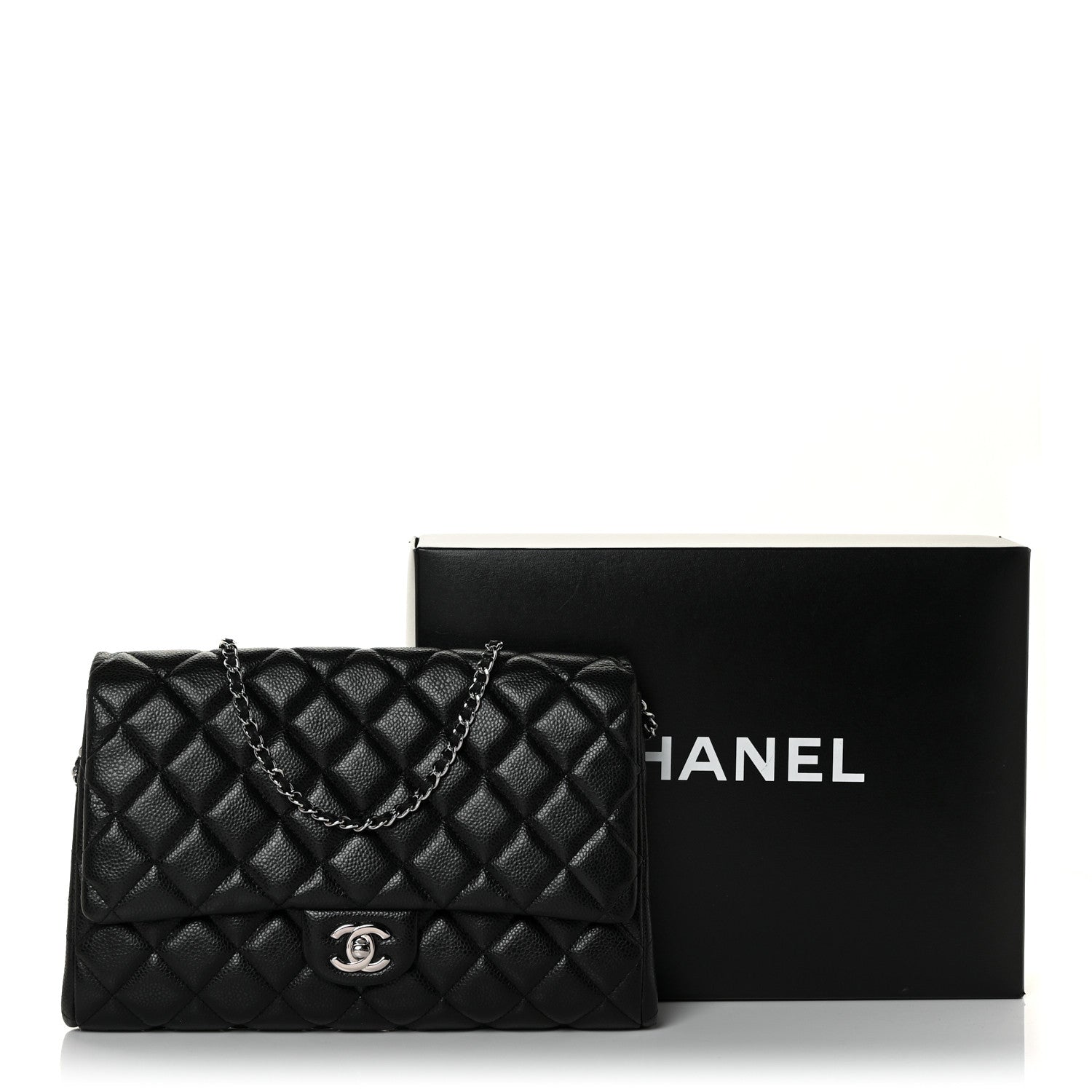 Chanel Caviar Quilted Clutch With Chain Flap Black 14 of 14