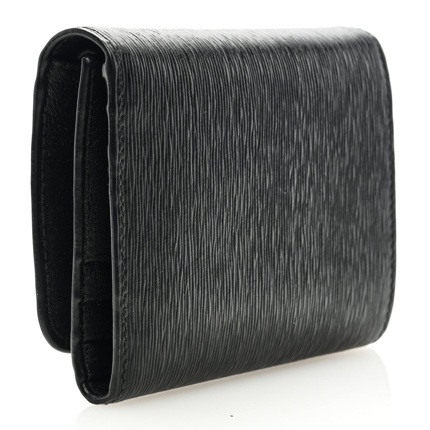 Prada Vitello Move Tri-Fold Compact Wallet Black 3 of 6