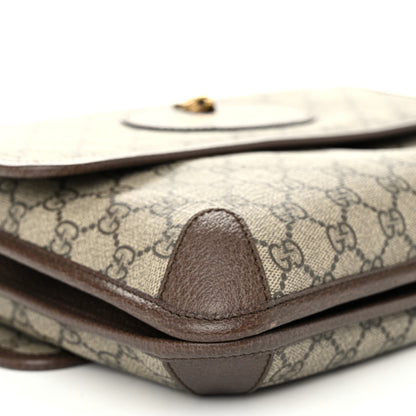 Gucci GG Supreme Monogram Web Neo Vintage Double Flap Messenger Bag Beige New Acero 11 of 12
