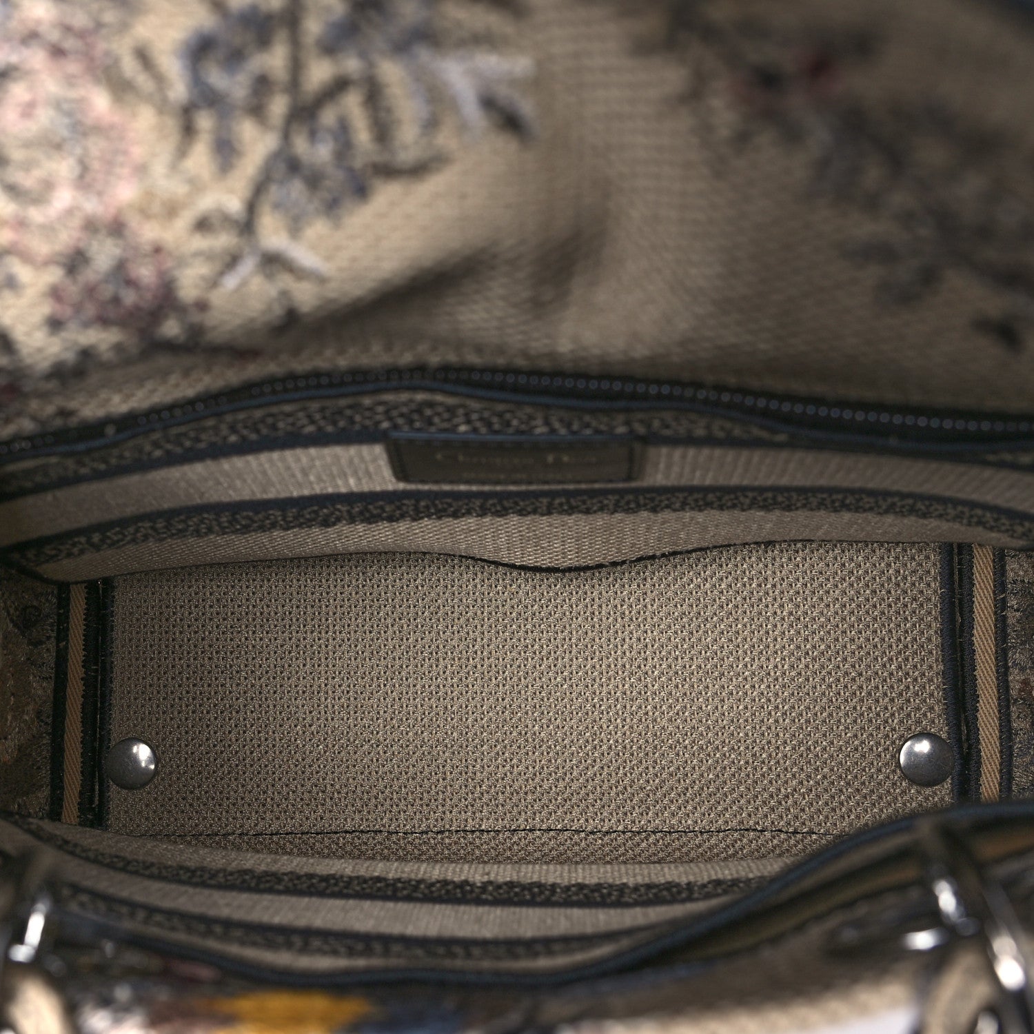 Christian Dior Canvas Embroidered Jardin D'Hiver Medium Lady D-Lite Beige Multicolor 5 of 11