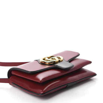 Gucci Vitello Palmellato Lux Bi-Color Small Arli Flap Shoulder Bag New Cherry Red Black 4 of 10