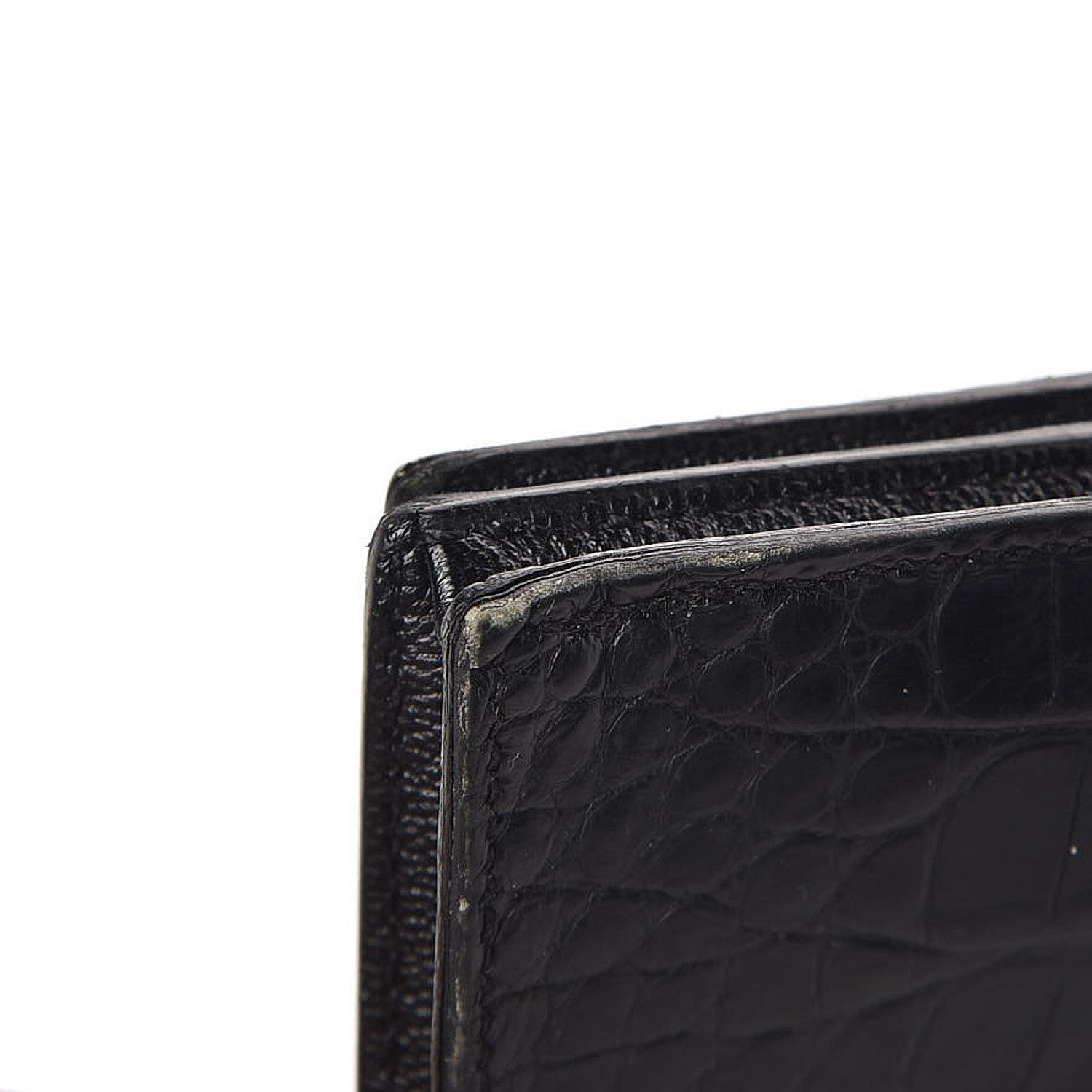Hermes Matte Alligator Bearn Wallet Black 10 of 10