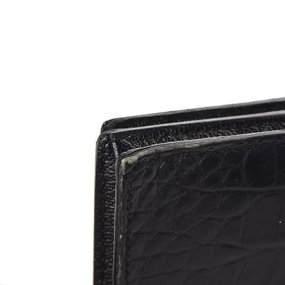 Hermes Matte Alligator Bearn Wallet Black 10 of 10