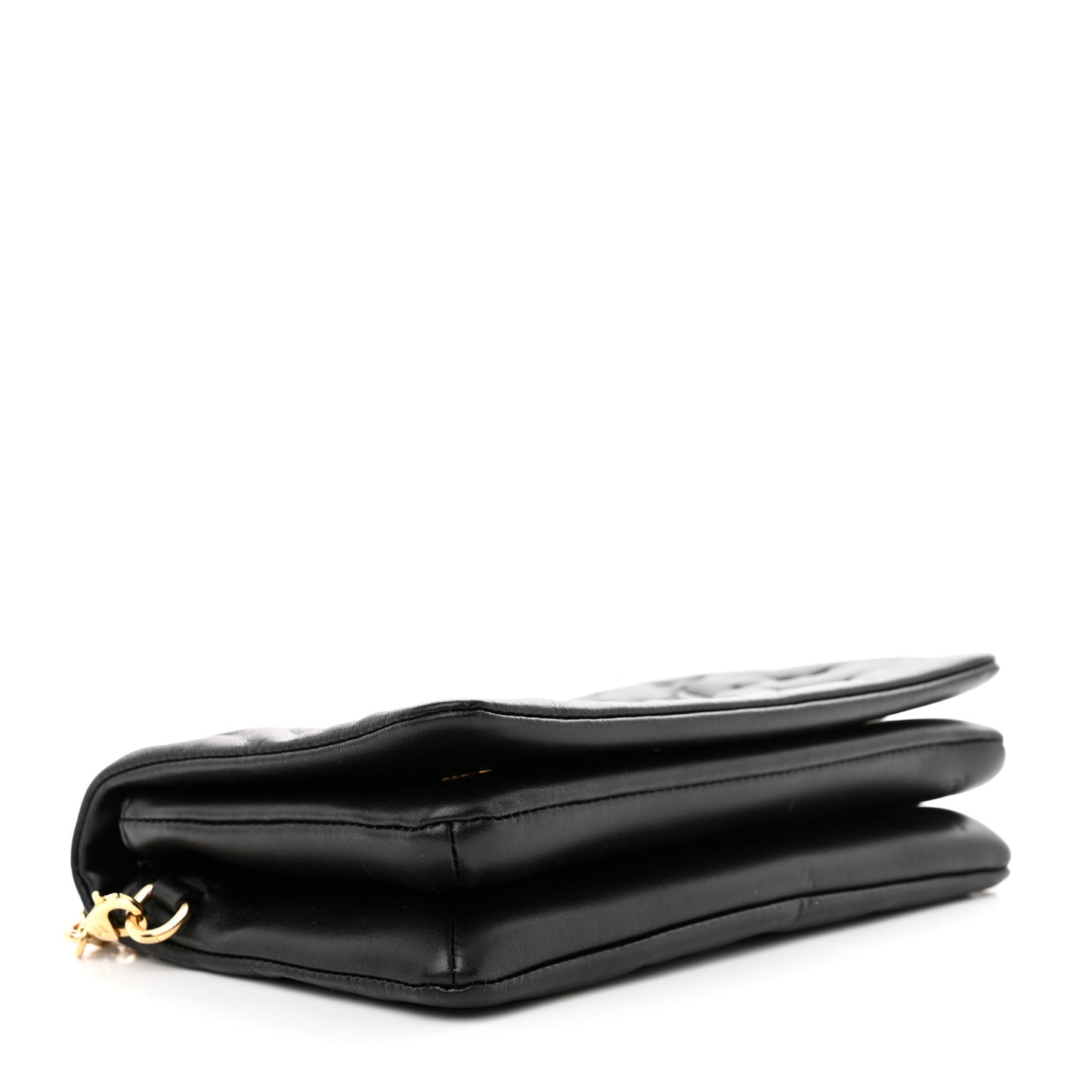 Lambskin Embossed Monogram Pochette Coussin Black