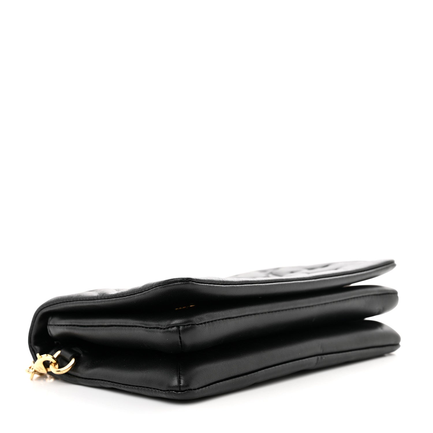 Louis Vuitton Lambskin Embossed Monogram Pochette Coussin Black 4 of 10