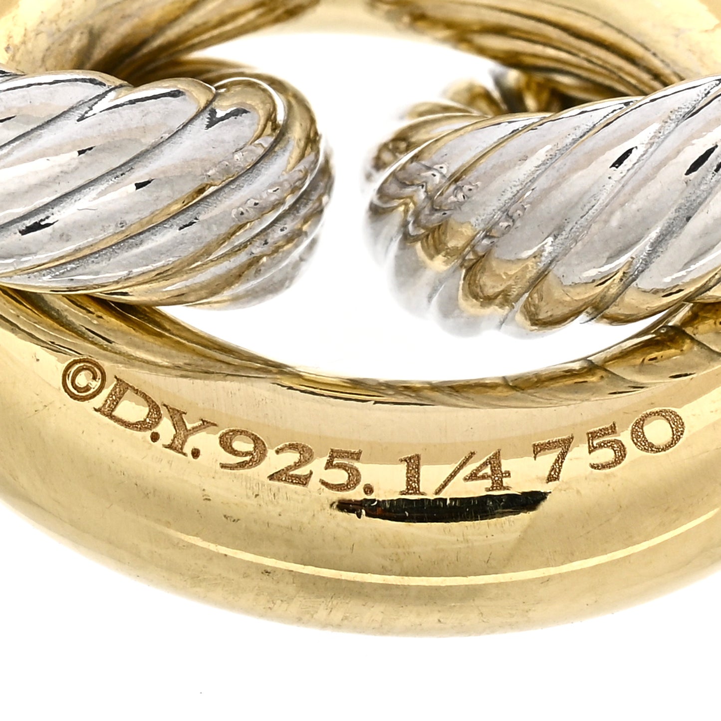 Sterling Silver 18K Yellow Gold 19mm Extra Large Oval Link Bracelet