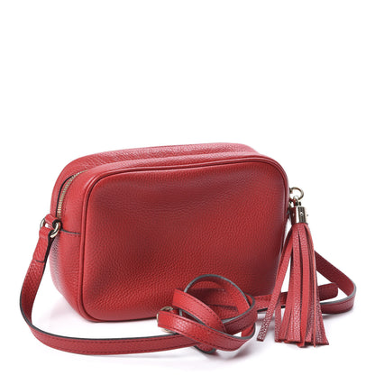 Gucci Pebbled Calfskin Small Soho Disco Bag Tabasco Red 2 of 11