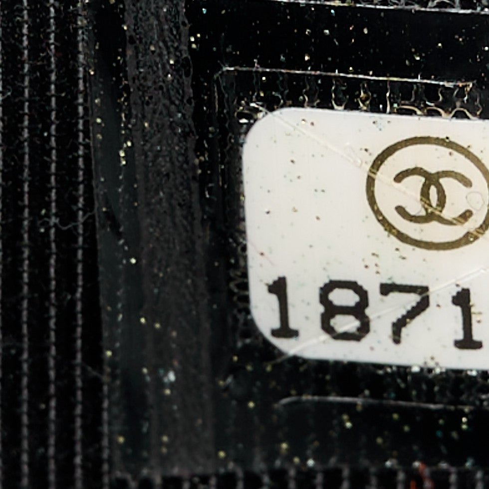 Lambskin Quilted Wallet On Chain WOC Black