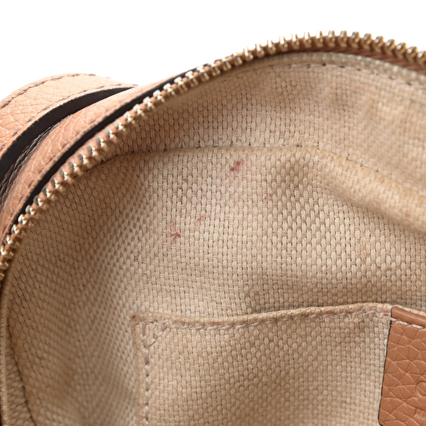 Pebbled Calfskin Small Soho Disco Bag Camelia
