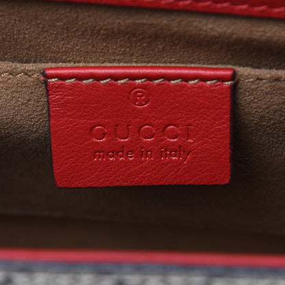 Gucci GG Supreme Monogram Calfskin Small Padlock Shoulder Bag Beige Hibiscus Red New Rosette 6 of 11