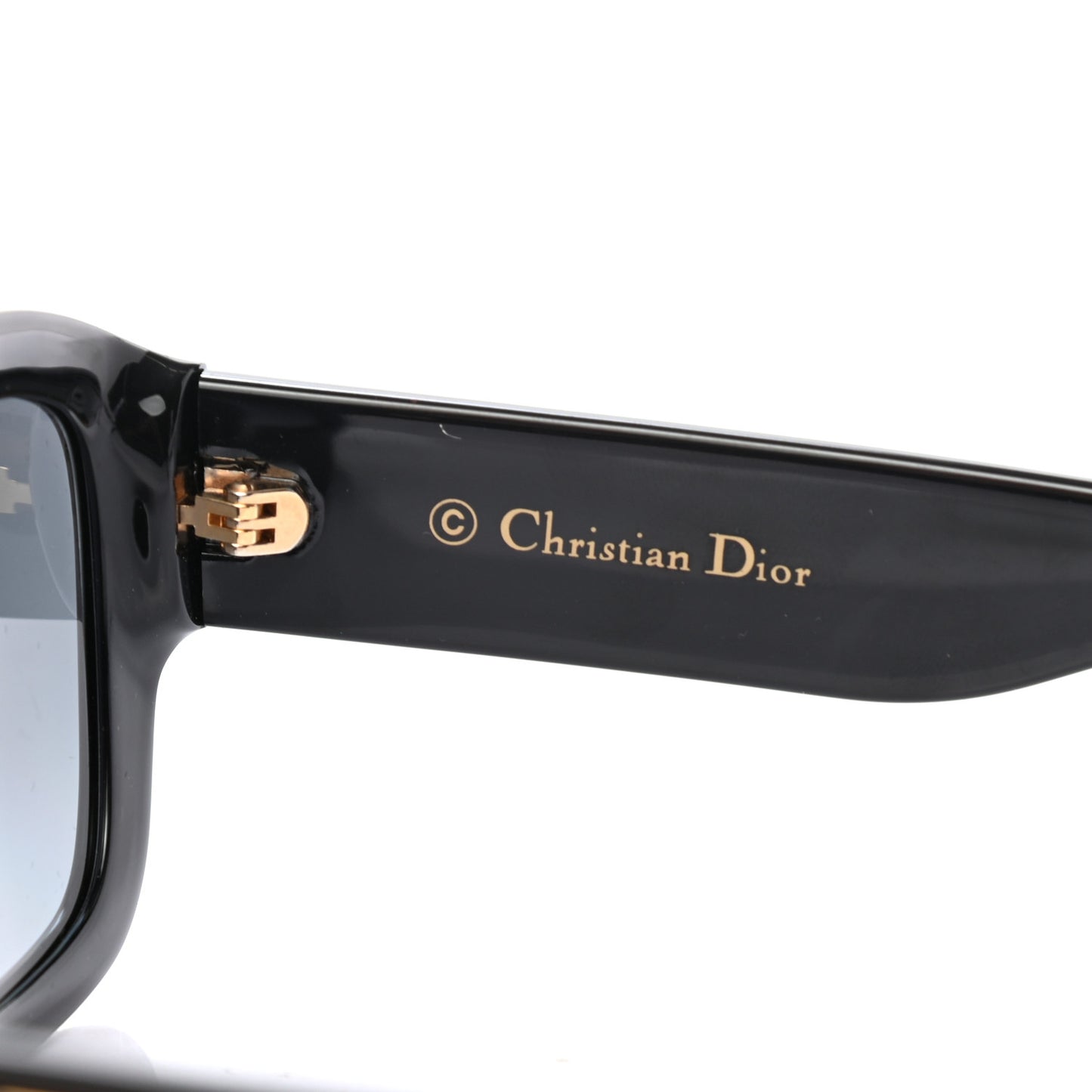 Acetate D Dior Square Sunglasses Black