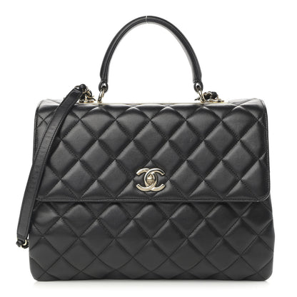 Chanel Lambskin Quilted Large Trendy CC Dual Handle Flap Bag Black 1 of 14
