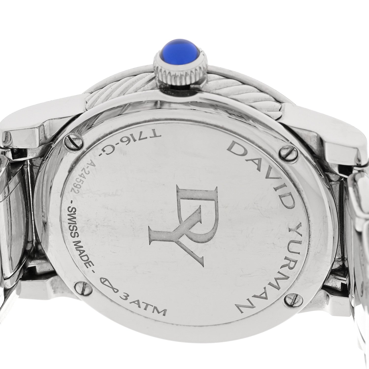 David Yurman Stainless Steel Diamond Bezel Mother of Pearl 34mm Classic Quartz Watch 4 of 5