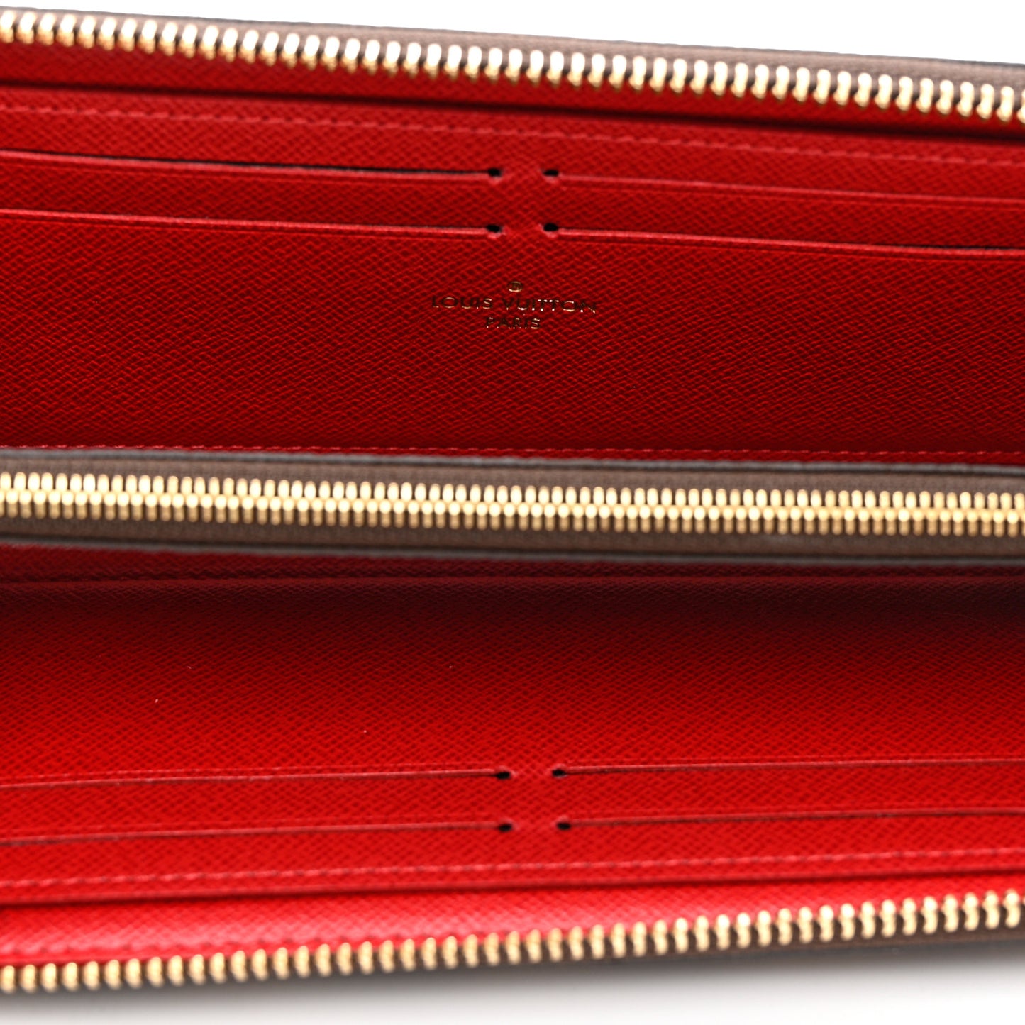 Damier Ebene Clemence Wallet Cherry