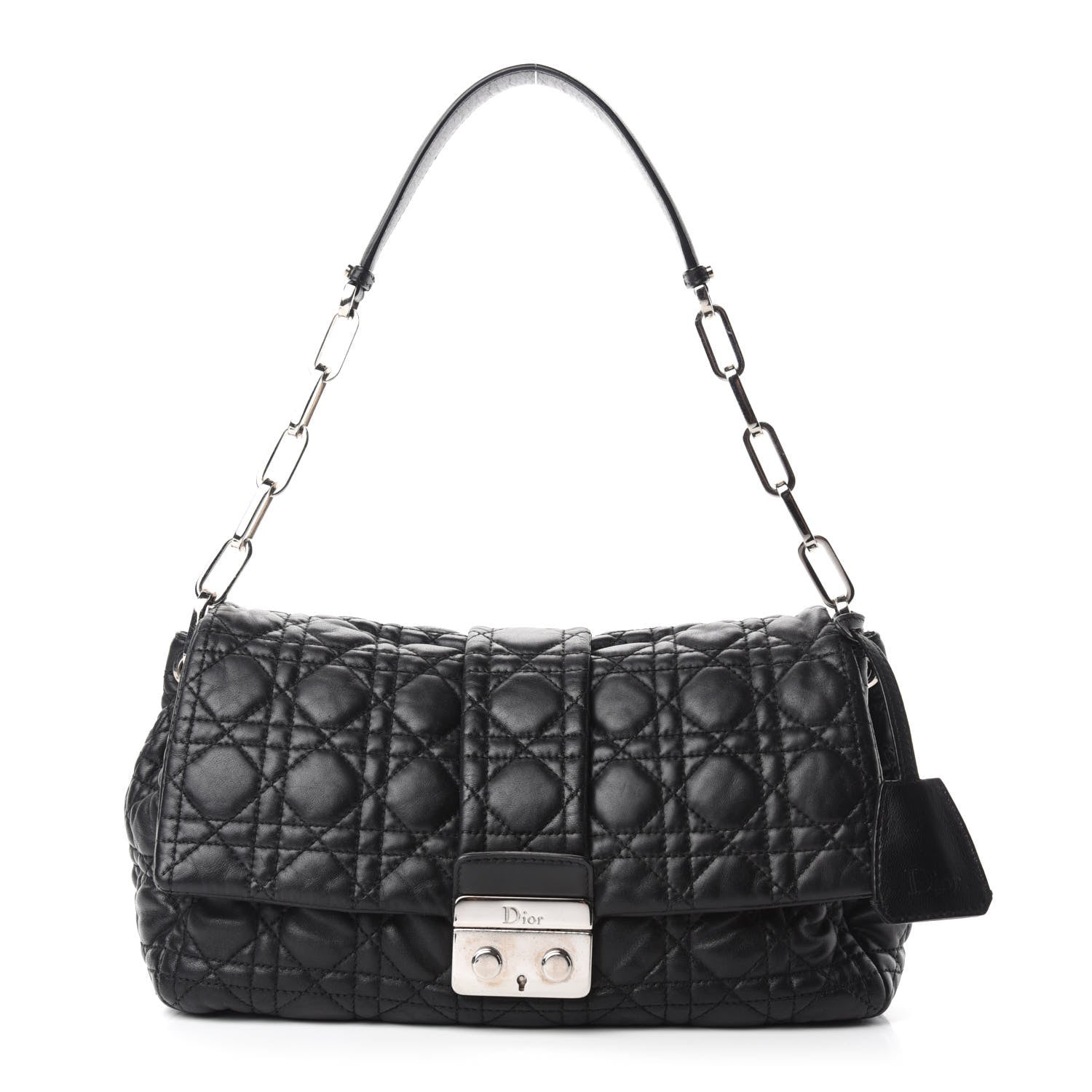 Christian Dior Lambskin Cannage New Lock Flap Black 1 of 10