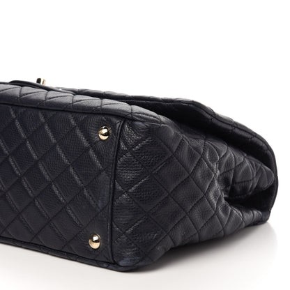 Chanel Calfskin Quilted XXL Travel Flap Bag Navy 7 of 10