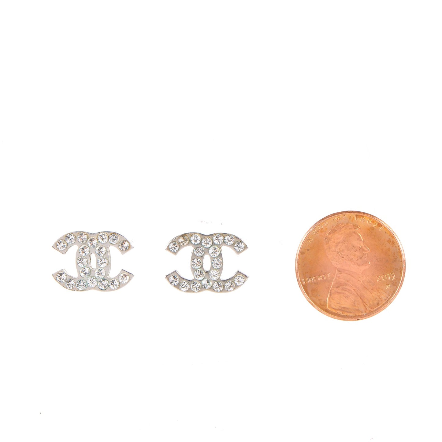 Crystal Timeless CC Earrings Silver