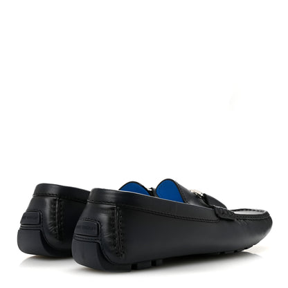 Louis Vuitton Calfskin Mens Monte Carlo Car Shoe Moccasin Loafers 9 Navy 5 of 10