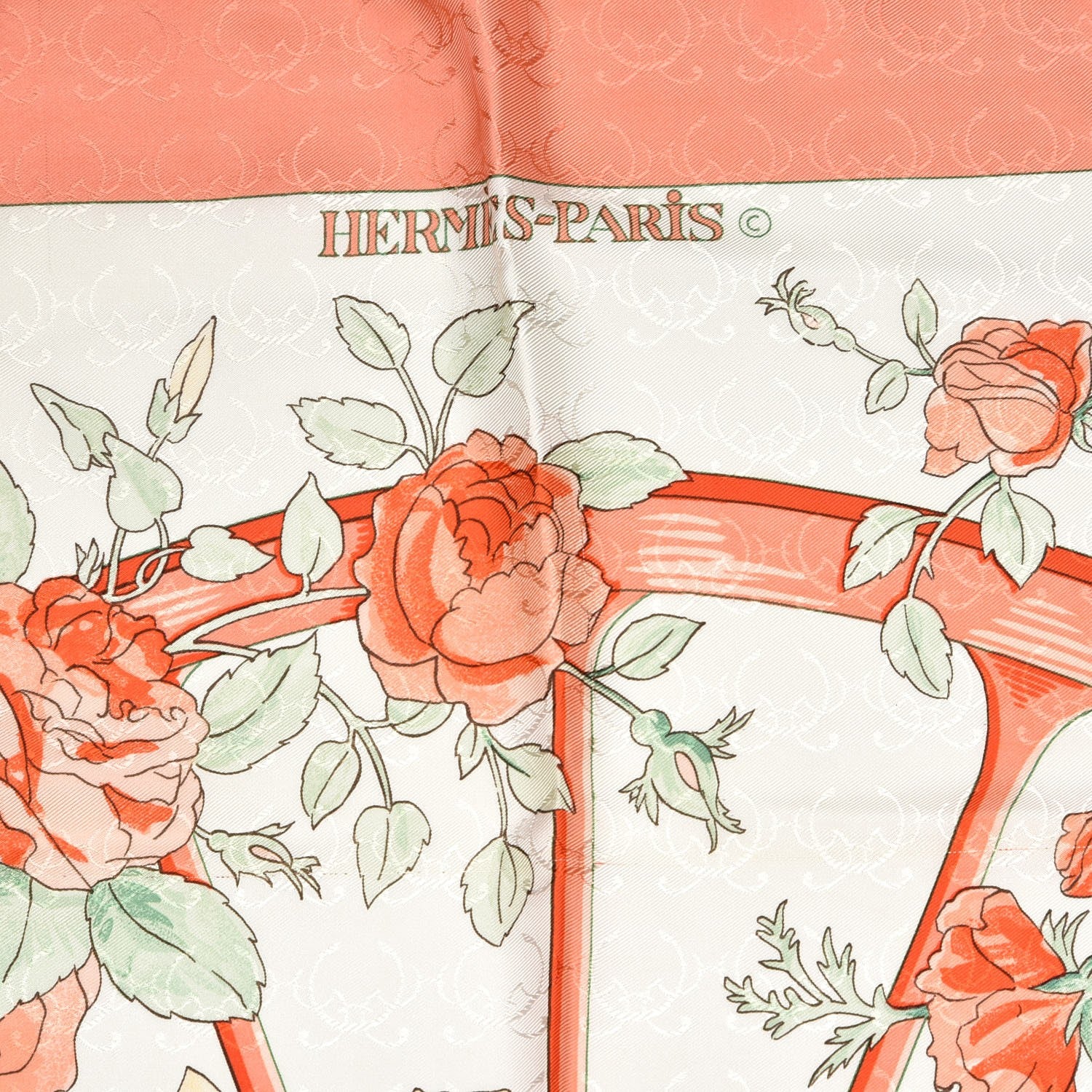 Hermes Jacquard Silk Romantique Scarf 90 12 of 12