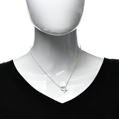 Tiffany Sterling Silver Small Paloma Picasso Loving Heart Pendant Necklace 2 of 5