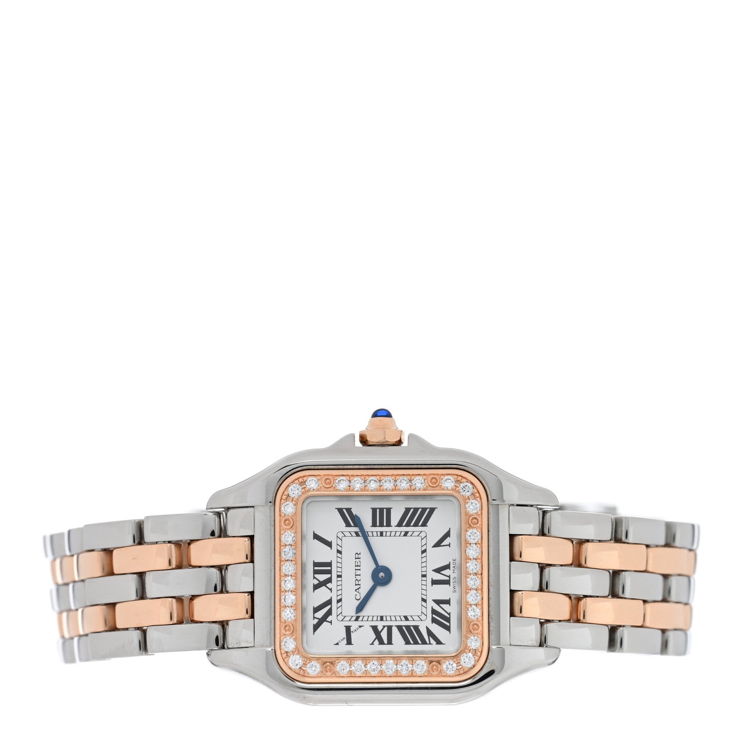 Cartier Stainless Steel 18K Pink Gold Diamond 22mm Panthere Quartz Watch 2 of 4