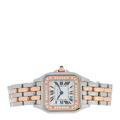 Cartier Stainless Steel 18K Pink Gold Diamond 22mm Panthere Quartz Watch 2 of 4
