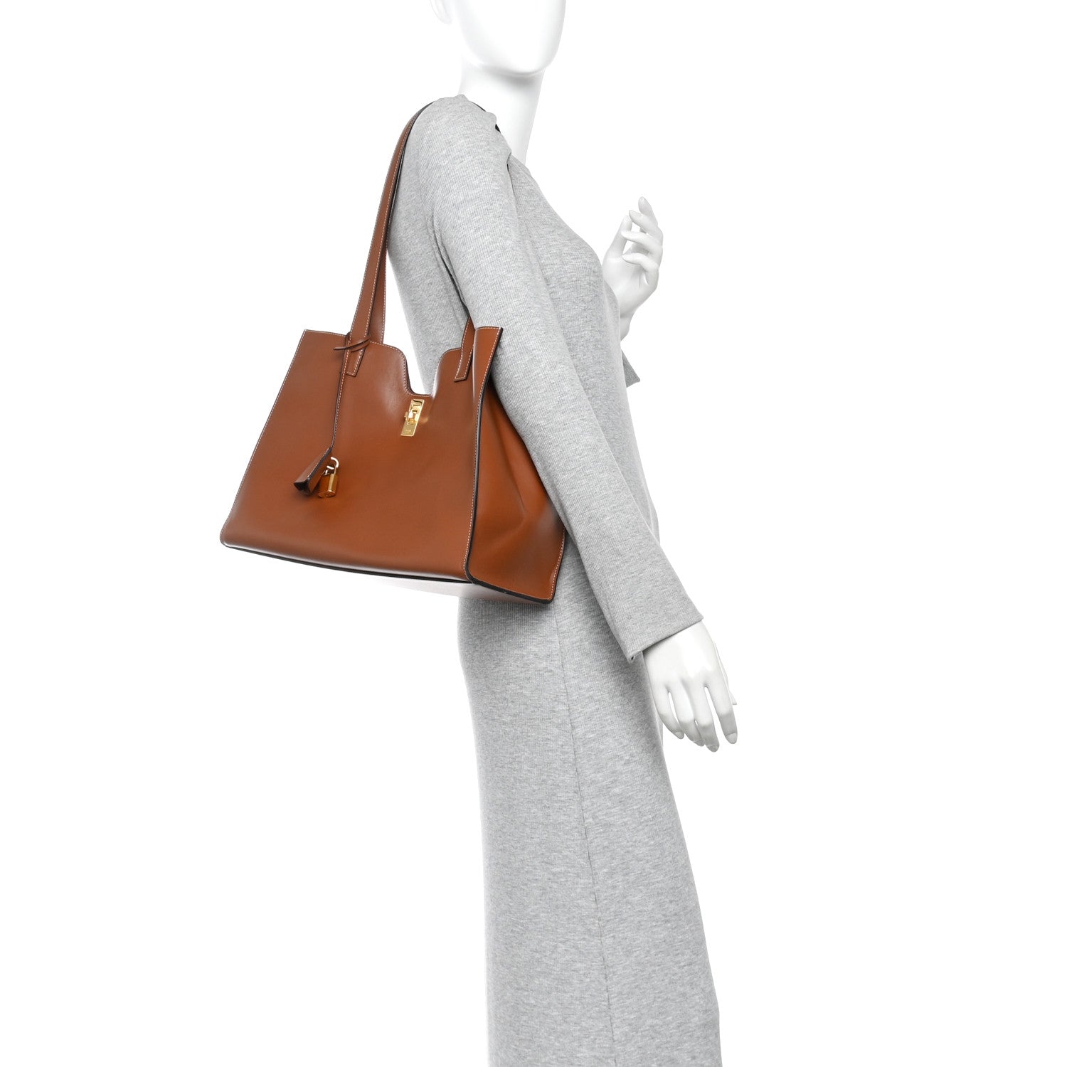 Celine Smooth Calfskin Cabas 16 Bag Tan 2 of 10